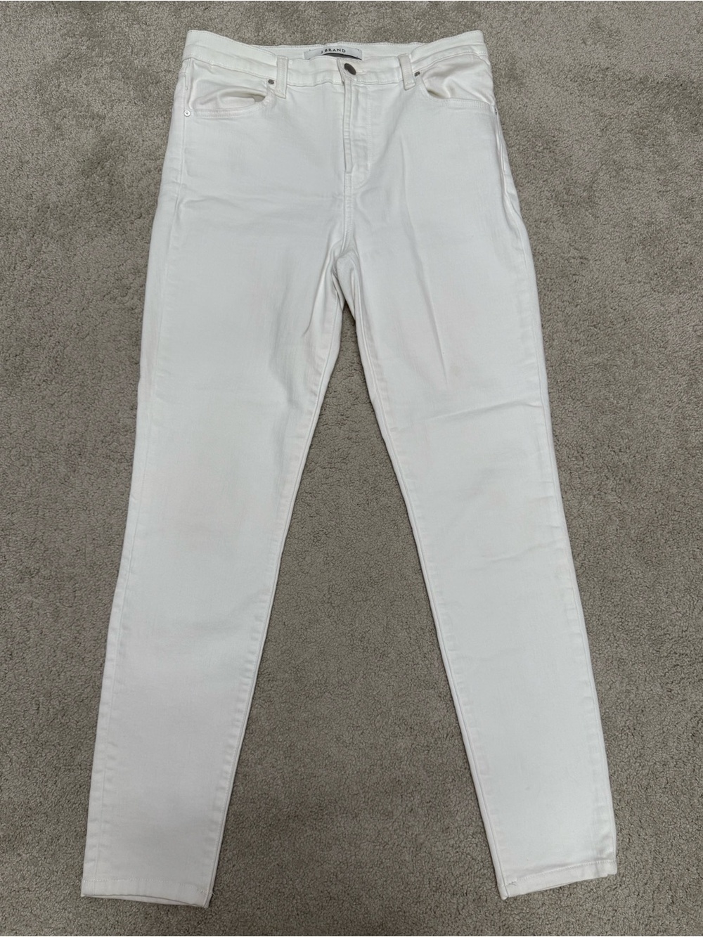 J Brand White Slim Jeans